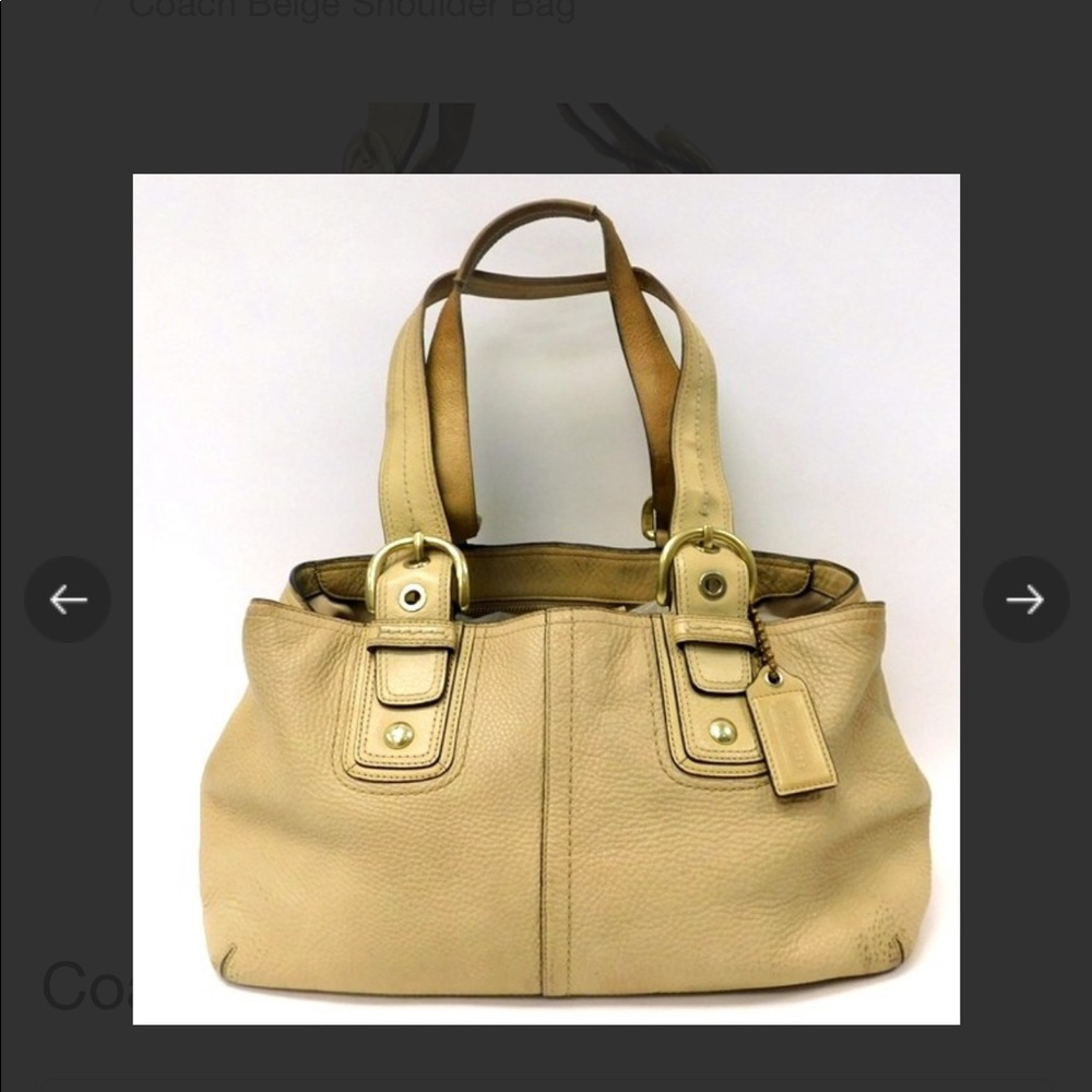 Coach Beige Shoulder Bag Style 11844